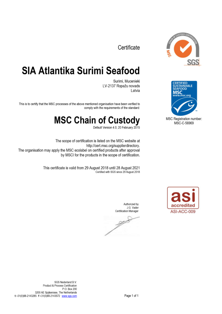 About us we are manufacturer and sellers of surimi.